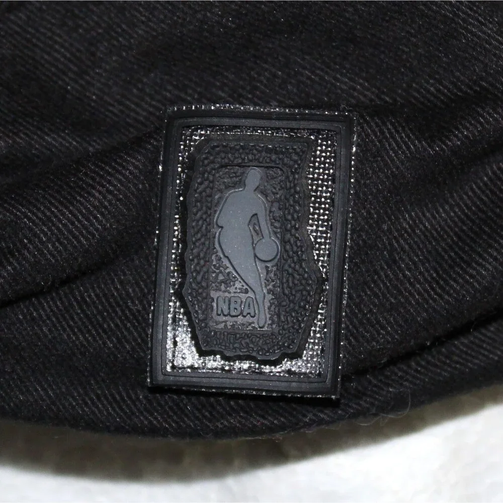 rare Vintage Chicago Bulls Adidas Flat Cap hat NBA black cotton canvas logo